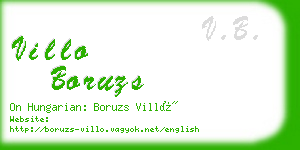 villo boruzs business card